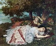 Gustave Courbet Madchen an der Seine Spain oil painting artist